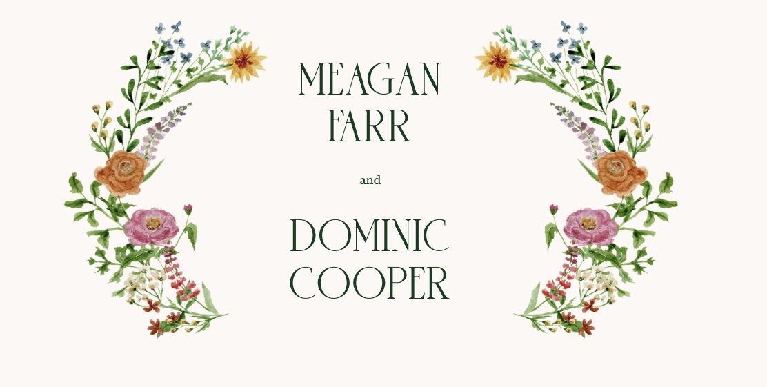 The Wedding Website of Dominic Cooper and Meagan Farr