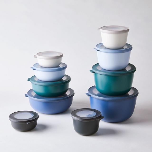 Microwavable Nested Storage Bowls(Matte Black, Shallow (Set of 4))