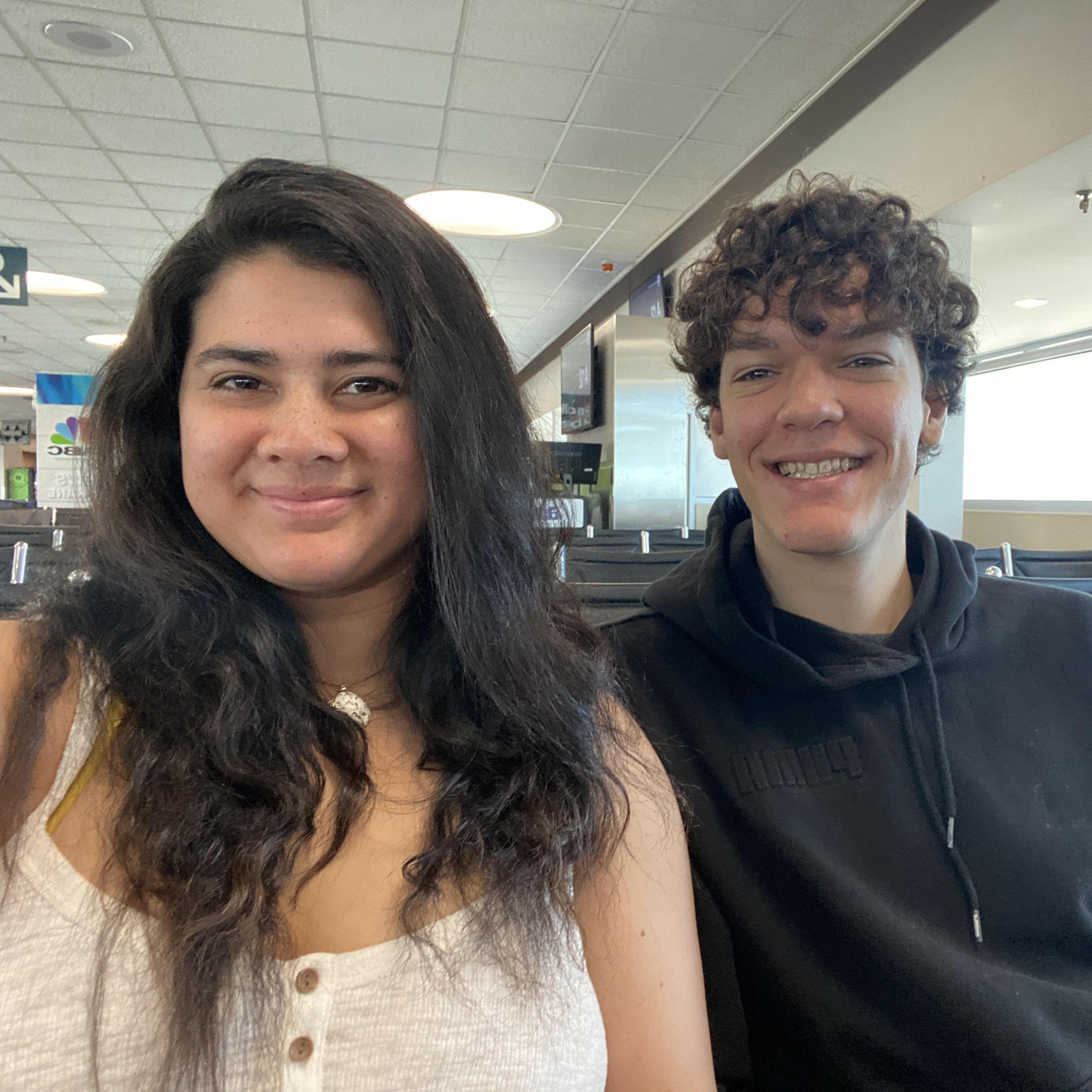 Goin' to Hawai'i! Their first plane ride together.