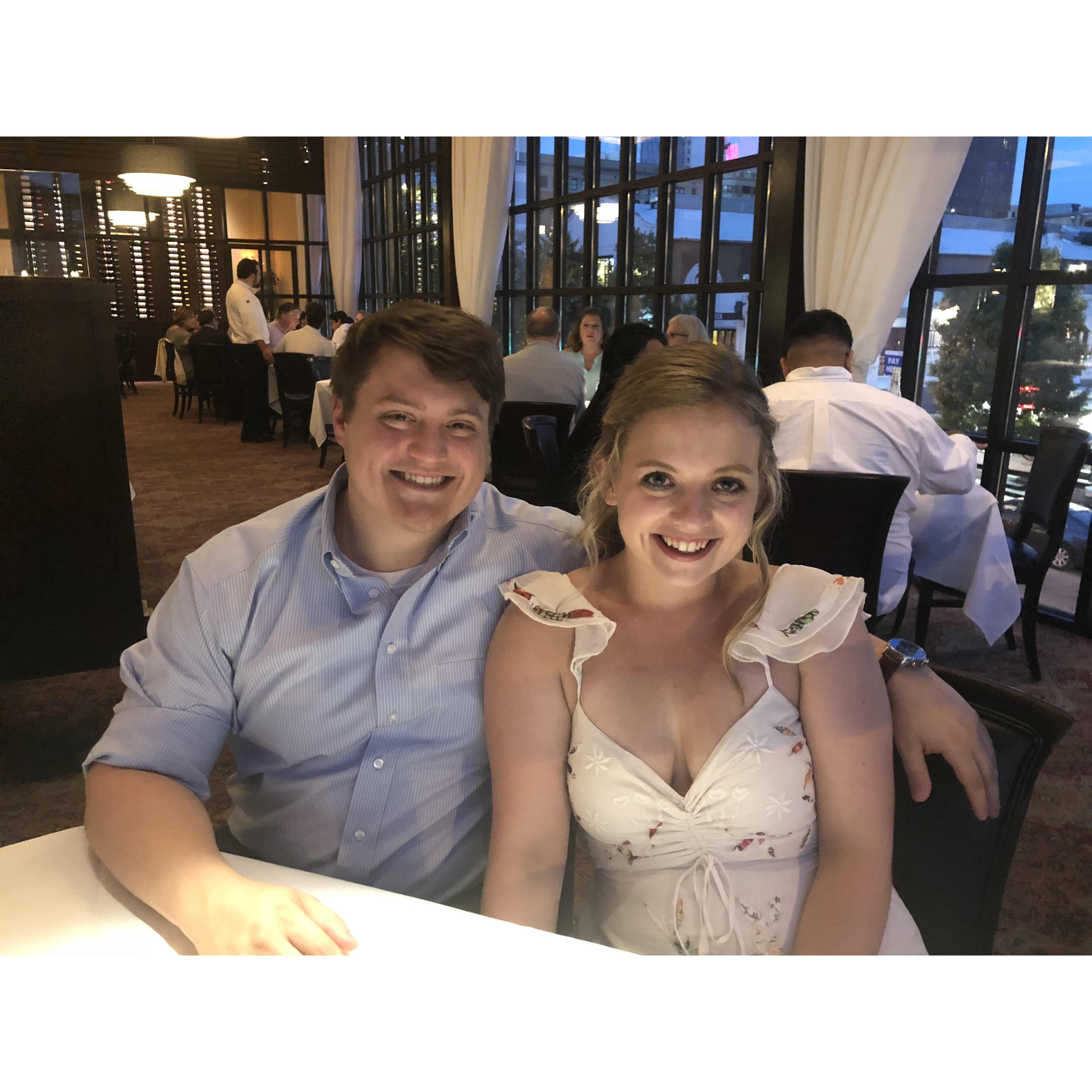 Chase's Graduation dinner at Truluck's in Downtown Austin