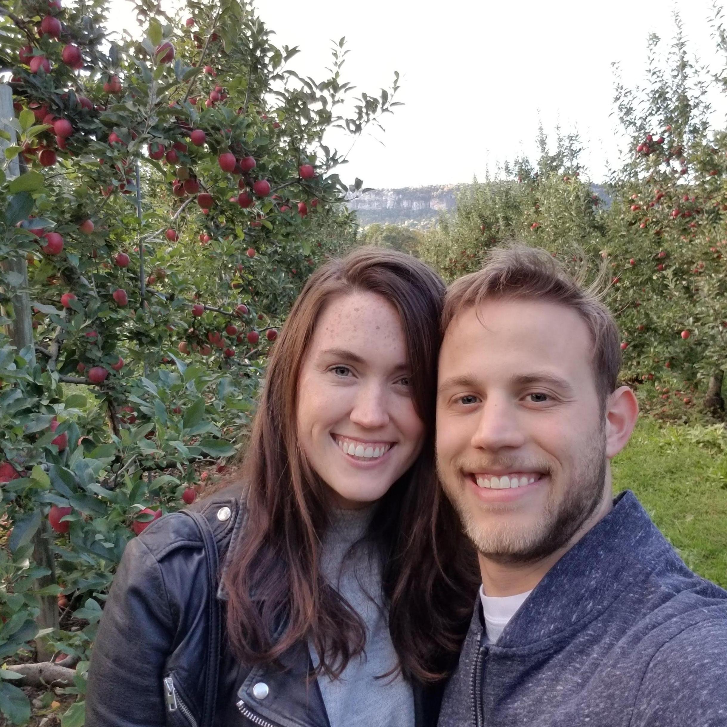 Noah's first time apple picking