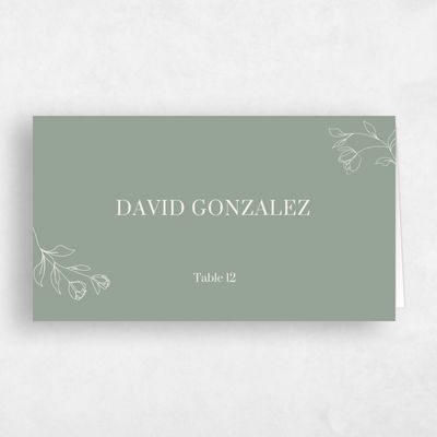 Sage, Green Wedding Place Card - Maywood