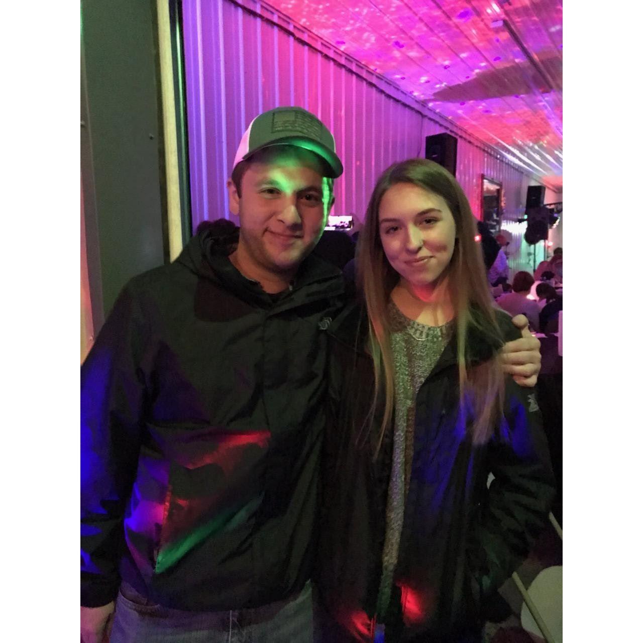 Our first picture together, taken while celebrating New Year's Eve. 12/31/19