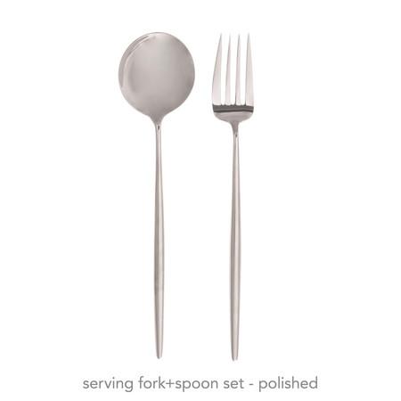 Serving Spoon & Carving Fork - Moon Flatware: Steel - A+R Store