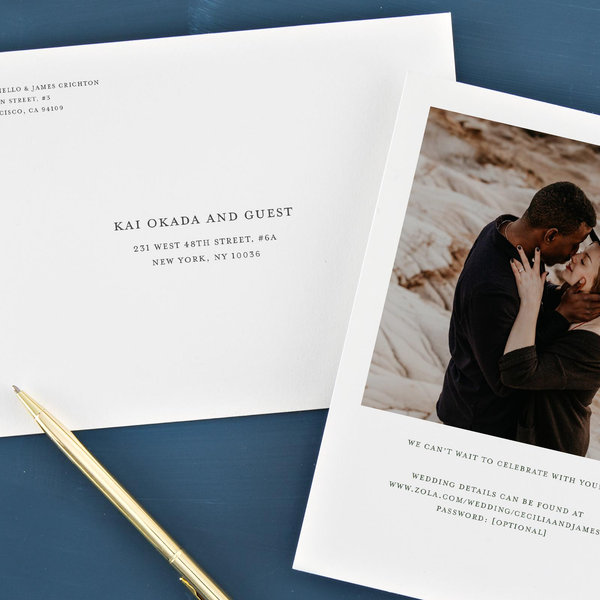 Millbrook Portrait | Evergreen | Zola Wedding Invitations