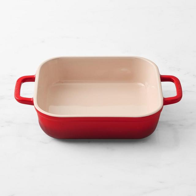 Le Creuset Stoneware Square Baking Dish, 9", Cerise