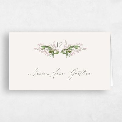 Light Oatmeal, Beige Wedding Place Card - Zucchero
