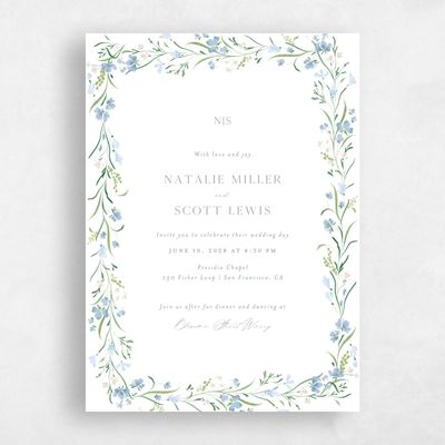 Powder Blue Wedding Invitation - Mirtillo Classic