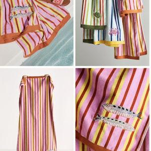 Madison Embroidered Cotton Beach Towel