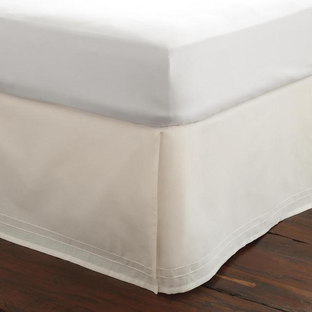 Queen Solid Tailored Bed White - Laura Ashley