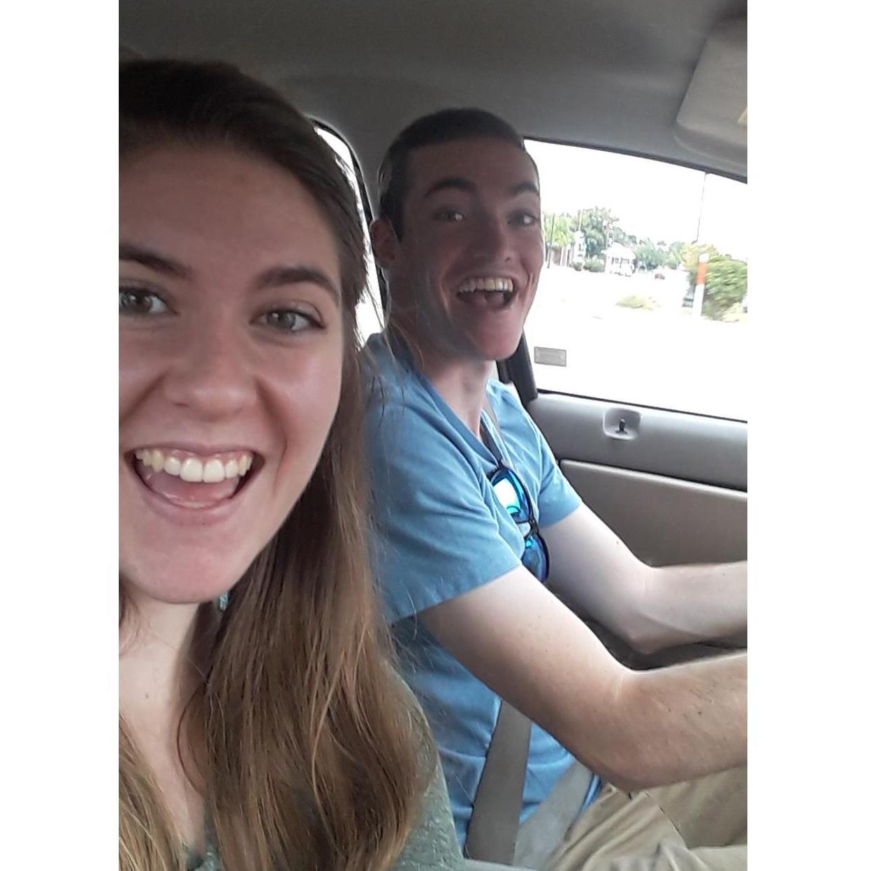 Dalan helped Hannah move to Texas in August