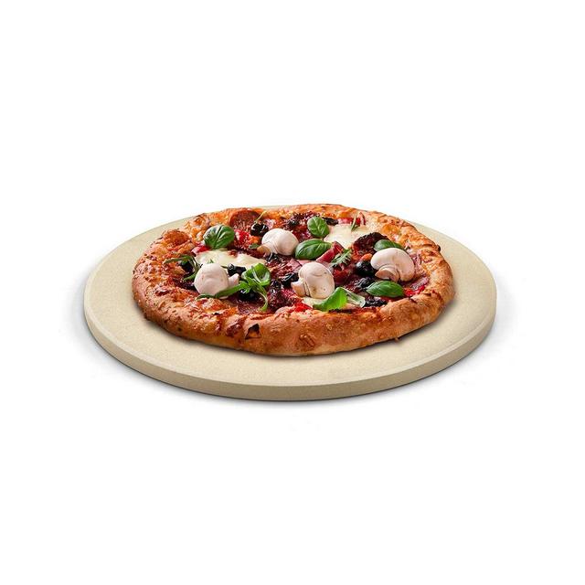 Cook N Home Heavy Duty Cordierite 16-Inch Round Bread Stone for Oven and Grill,Pizza Grilling Baking Stone with Scraper