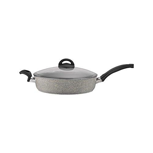 Ballarini 75001-647 Parma Forged Aluminum Nonstick Saute Pan with Lid, 3.8-quart, Granite