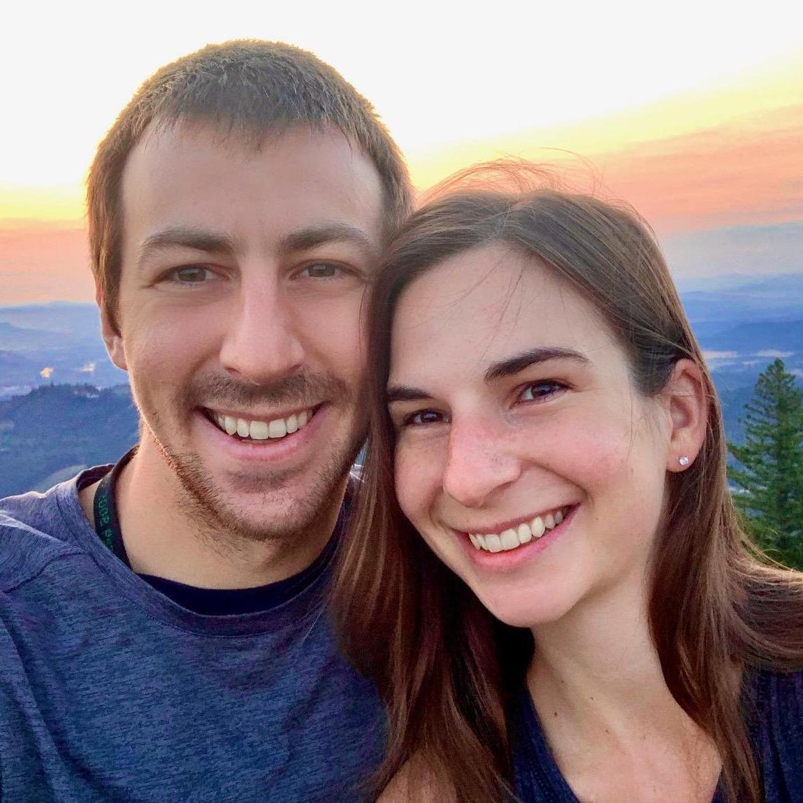 Moments before he popped the question at the top of Spencer's Butte during the sunrise.