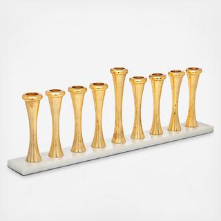Marble & Gold Menorah
