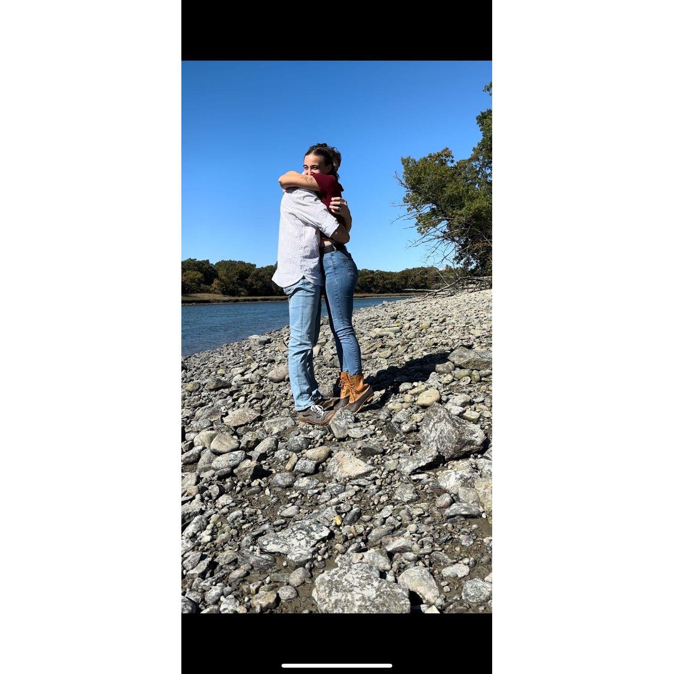"My favorite "yes" I've ever said! I was suspicious because HE suggested that we do a fall photoshoot, but A was so relaxed the whole morning that I was convinced he wasn't going to propose." -L
