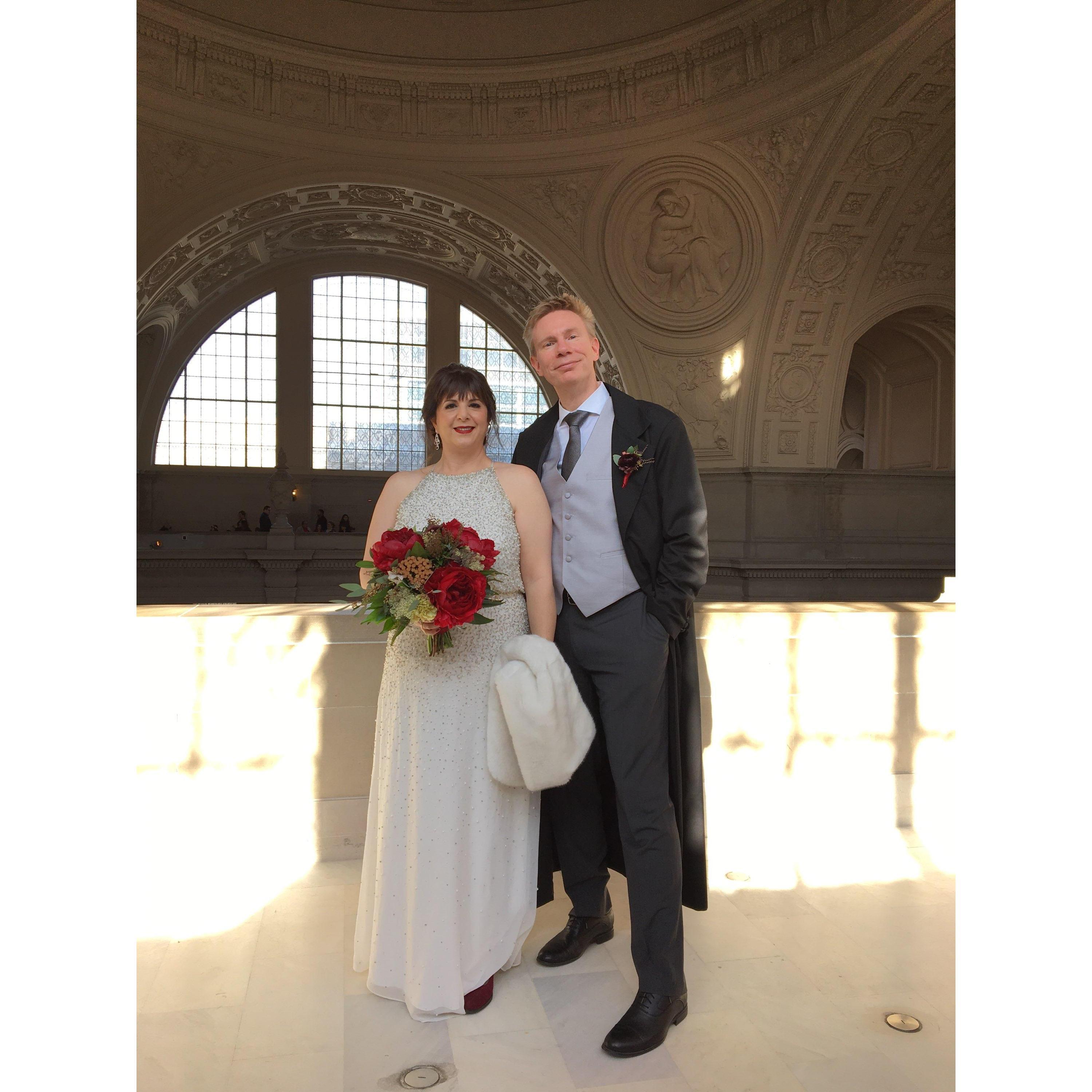Wedding day at the palace (a.k.a.) SF City Hall.