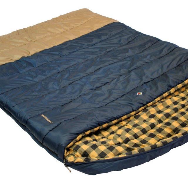 Ledge Sports Alaska +0 F Degree King Size Double Wide Sleeping Bag (96 X 72, Blue)