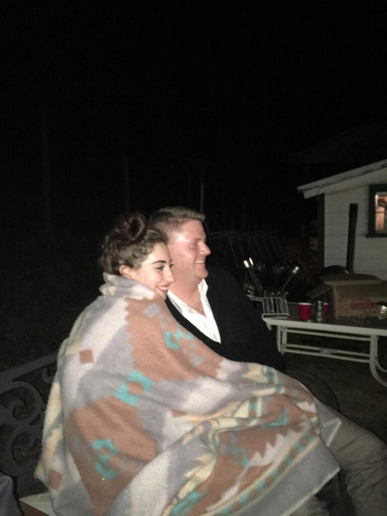 Enjoying family and friends Christmas Eve
