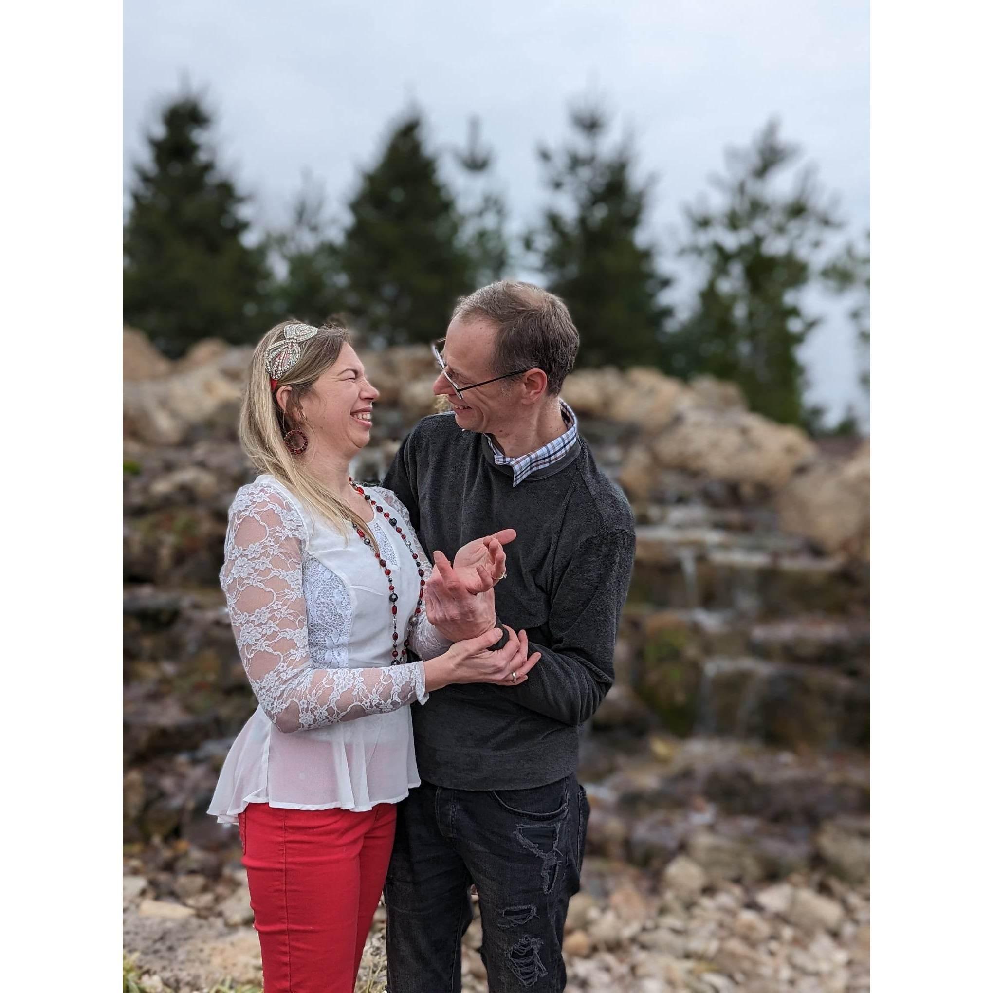 December 10, 2022  The Waterfall at church  after The Women's Christmas Breakfast.  I SAID YES!
