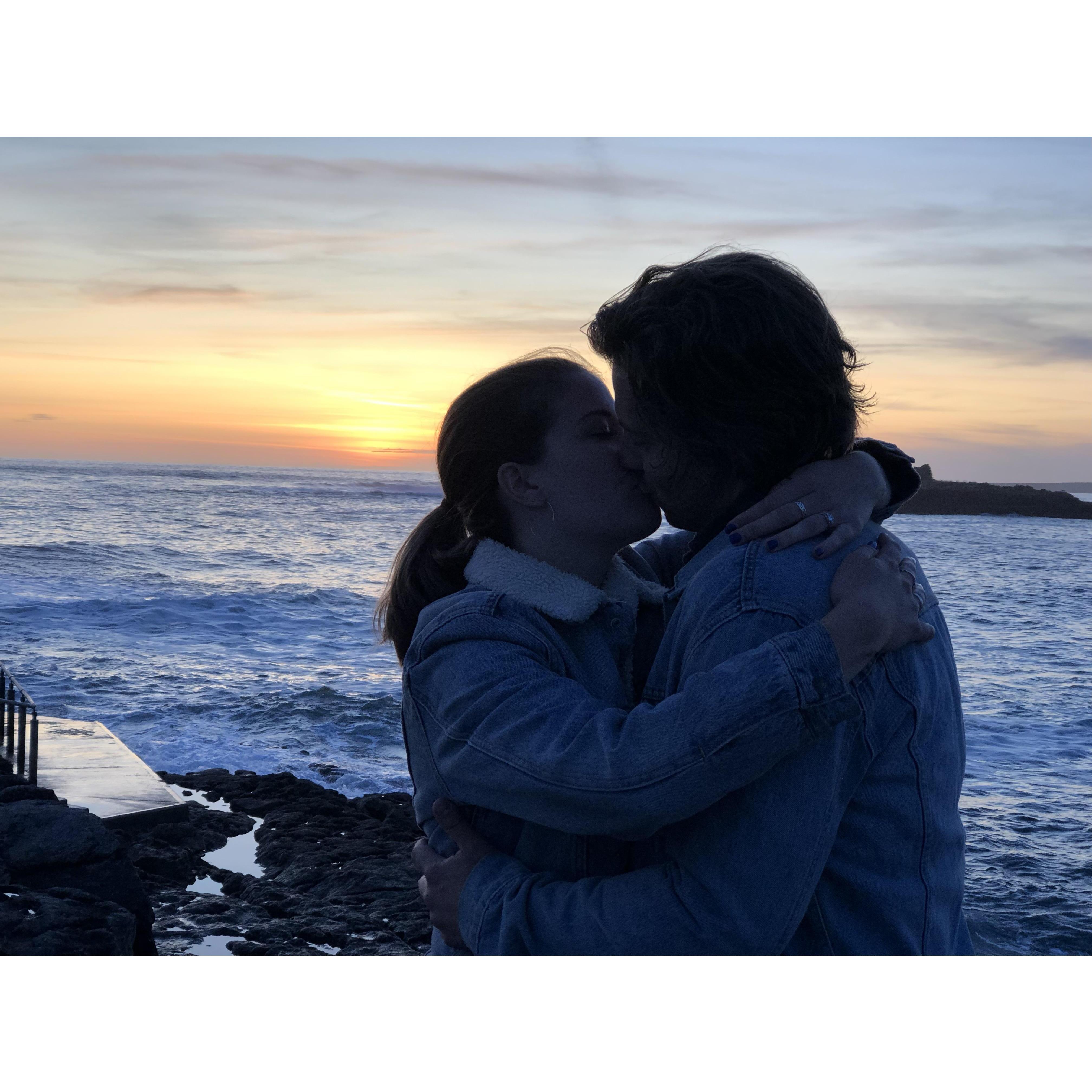 Sunset in Doolin, Ireland on the night of their engagement.