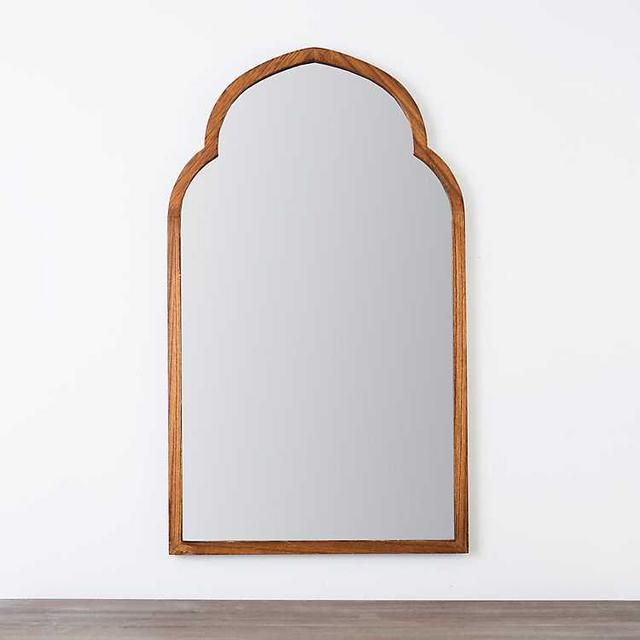 Scalloped Arch Wood Wall Mirror