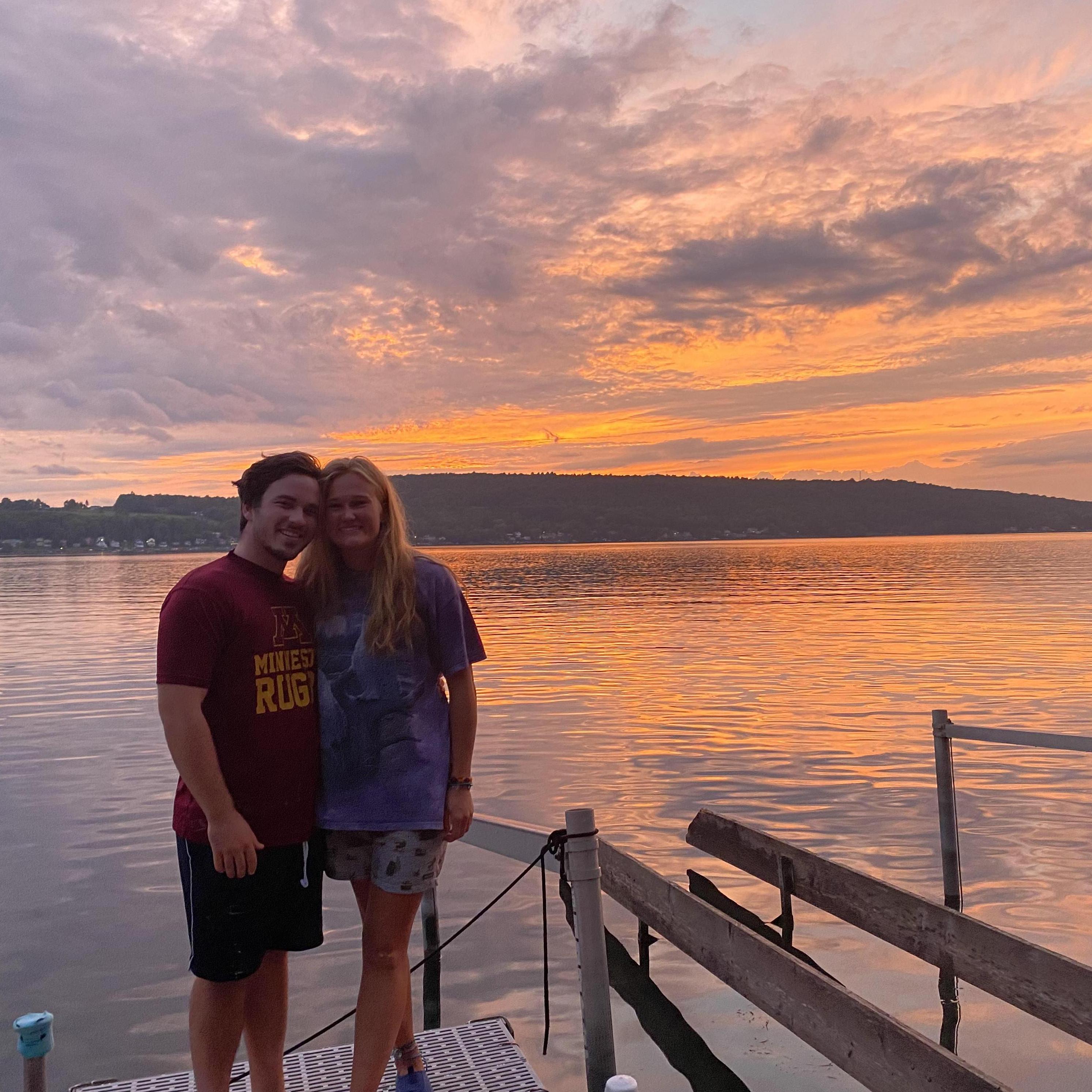 Visiting Evan's grandparents on Otisco Lake, NY
