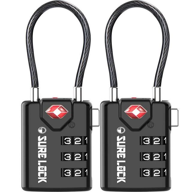 TSA Compatible Travel Luggage Locks, Inspection Indicator, Easy Read Dials TSA Approved Padlock with Zinc Alloy