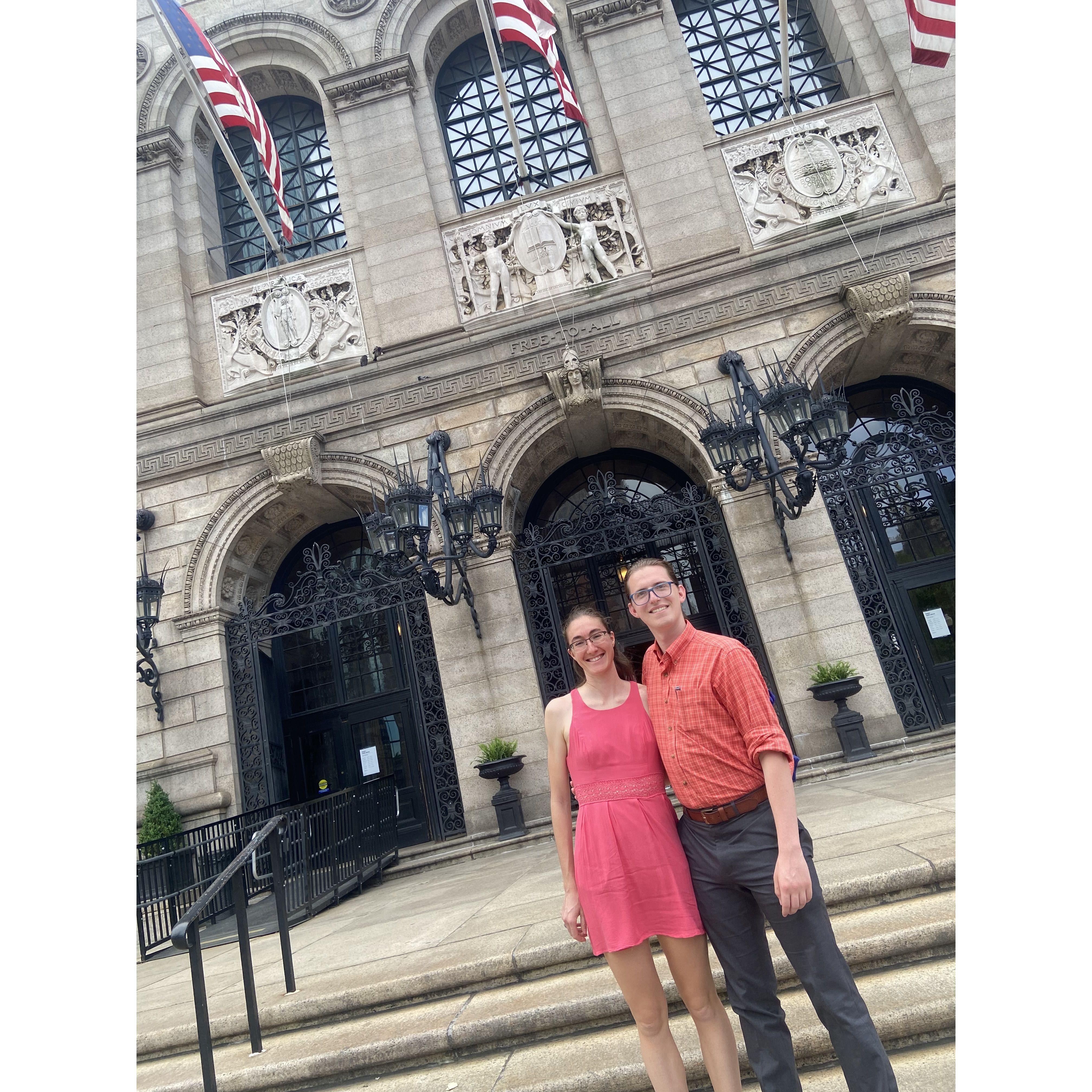 Birthday tea at the Boston Public Library