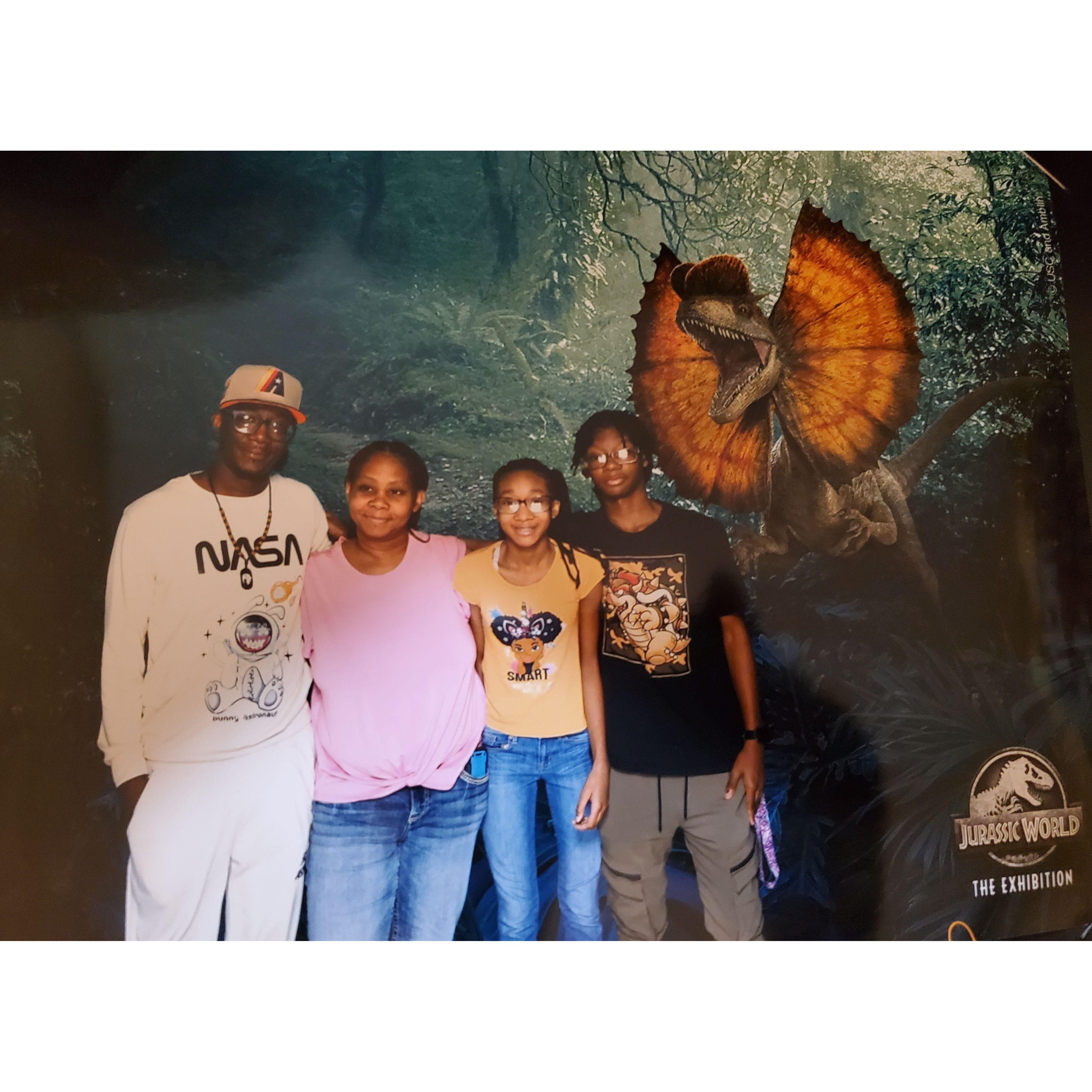Family day at Jarassic Park musuem.
