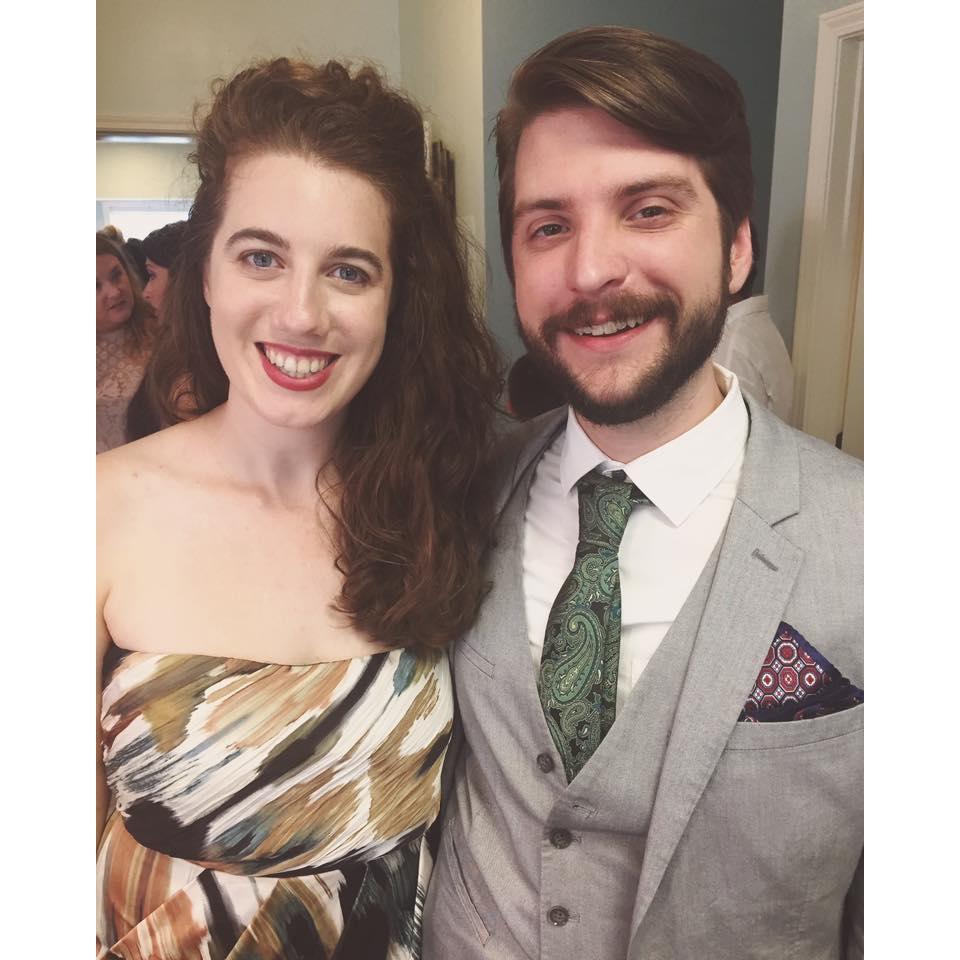 At the wedding of our friend's Christina and Nick right before we ended up driving through a Tropical Storm and Tornados.