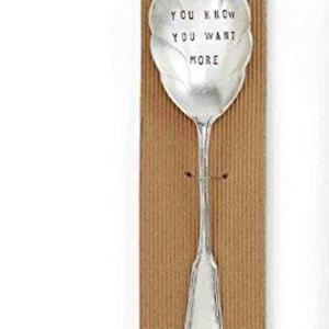 Mud Pie Want More Big Serving Spoon, Silver