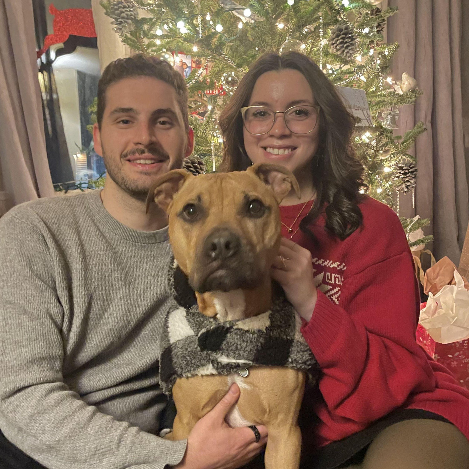 Our first Christmas together, with Titan too!!