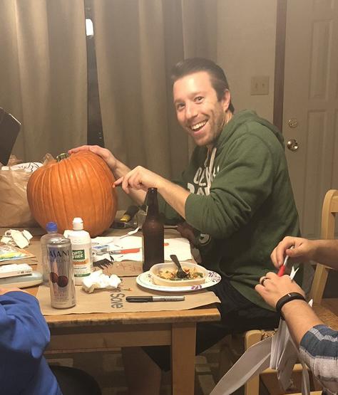 Annual pumpkin carving at John and Jared’s House
