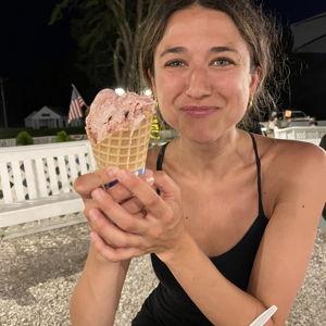 Ice cream crawl on our honeymoon
