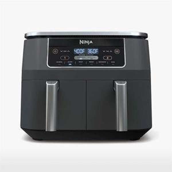 Ninja Foodi 8qt Original Dualzone 2 Basket Air Fryer with 6 functions - DZ201: Stainless Steel, Digital Control, Dishwasher-Safe