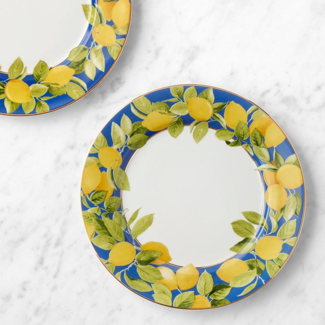 Limone Salad Plates, Set of 4, Blue