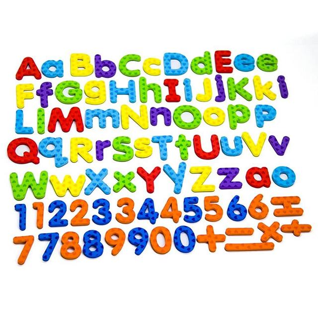 MAGTIMES Magnetic Letters and Numbers for Educating Kids in Fun -Educational Alphabet Refrigerator Magnets -112 Pieces (Letters and Numbers)