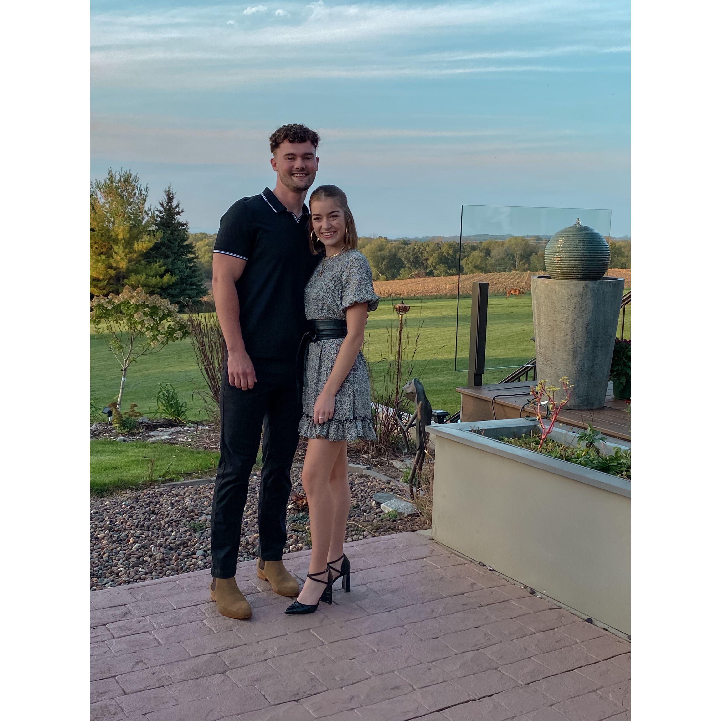 Megan's mom snapped this pic before a date night