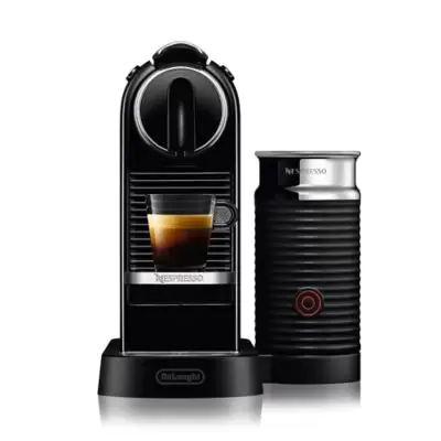 Nespresso® by Delonghi CitiZ Espresso Maker Bundle with Aeroccino Frother in Black