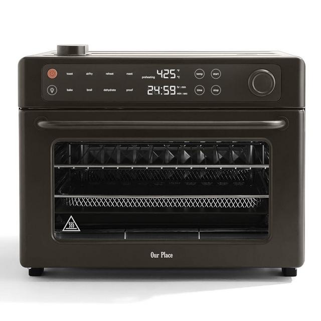 Our Place Large Wonder Oven Pro | 8-in-1 Digital Countertop Oven with Large 32Qt quarts | Non-toxic, Quartz & Stainless Steel | Air Fry, Toast, Roast, Bake, Broil, Reheat & Dehydrate | Char