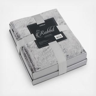 Faux Rabbit Fur Throw