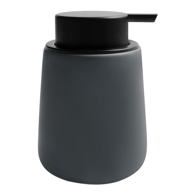 TOOZFO Soap Dispenser Ceramic with Easy-to-Press Pump Hand Lotion Liquid Dispenser for Shampoo Bathroom Kitchen 12 oz Grey