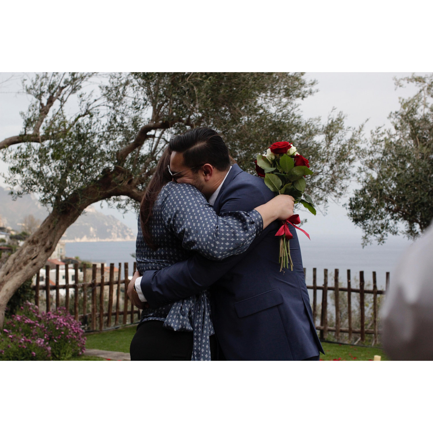 An embrace.