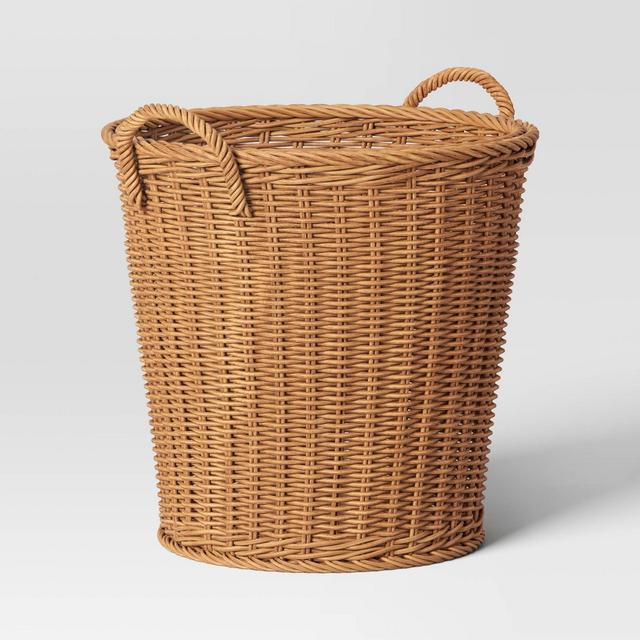 Large Rattan Weave Tapered Basket Light Brown - Threshold™