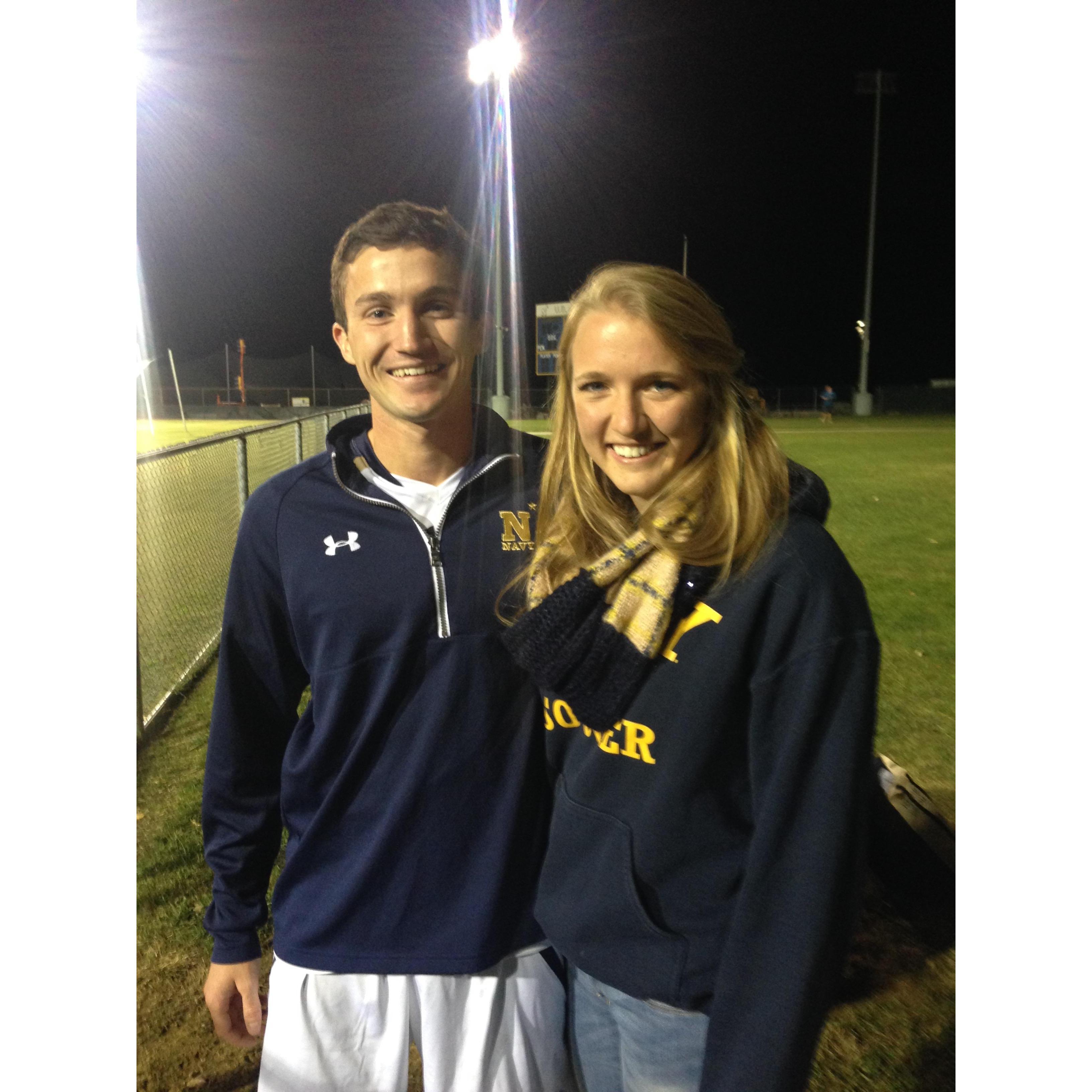 Stephanie got to see Geoff play soccer (and score!!) in Annapolis