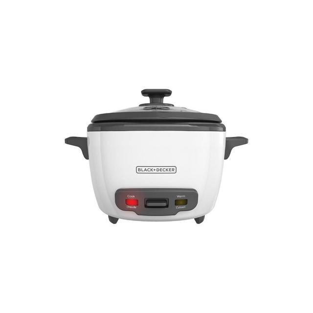 BLACK+DECKER 16-Cup Rice Cooker, 8-Cup Uncooked Rice, Steaming Basket, Removable Non-Stick Bowl, One Touch, Keep Warm