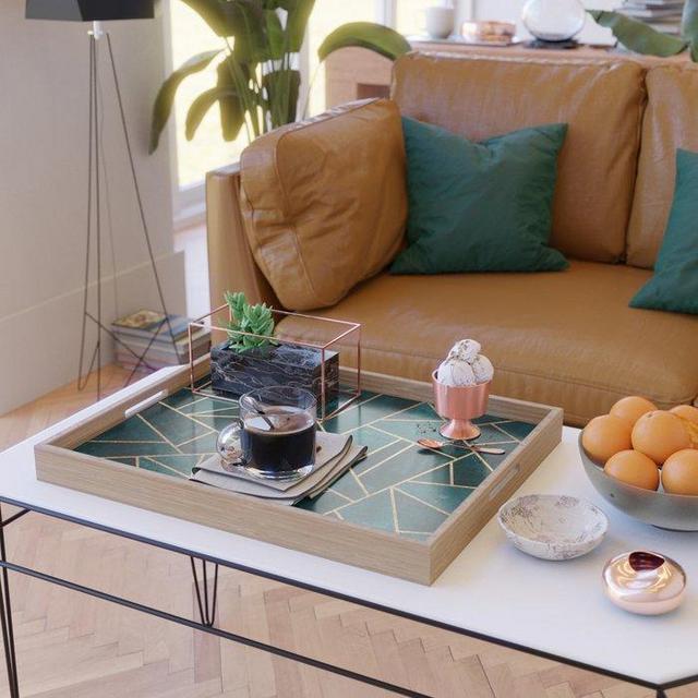 Society6 - Deep Teal Stone Serving Tray