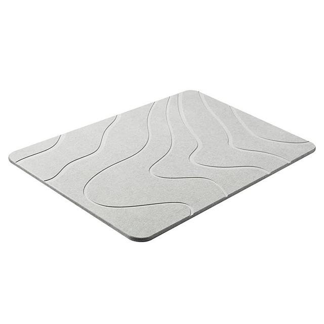 UKIA – Stone Bath Mat, Diatomaceous Earth Shower Mat, Nonslip Quick Drying Mat for Kitchen Counter and Bathroom Floor, Stylish Design Bathroom Mat