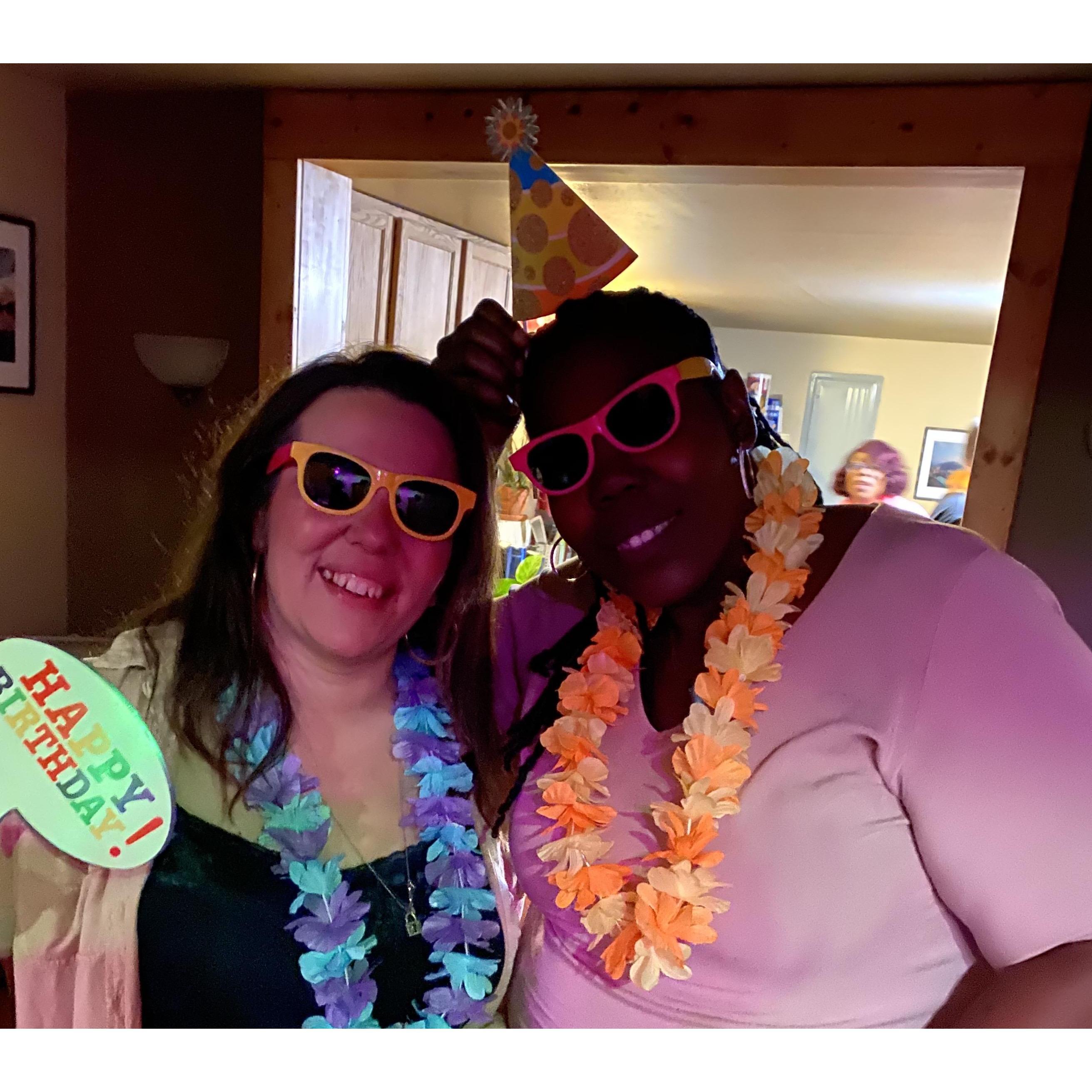 "We hate winter, but love you Luau" #Nichole's39thBirthday